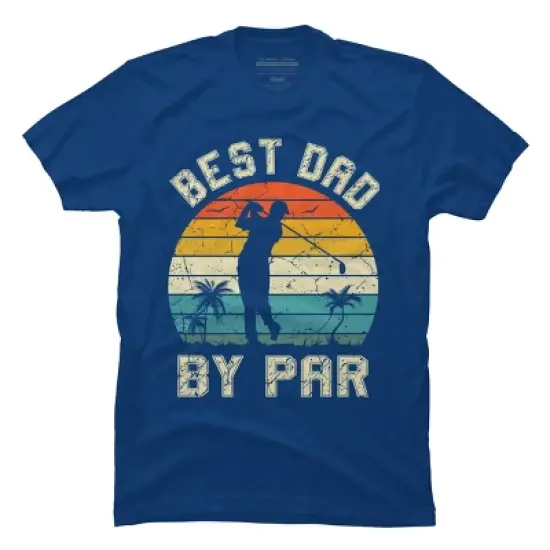 Men's Design By Humans Best Dad By Par Tropical Golf By T-Shirt image {9}