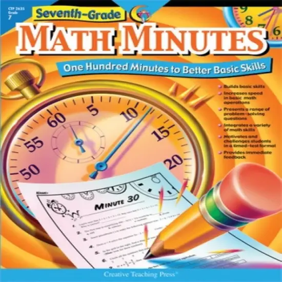 Creative Teaching Pres Math Minutes Book, Grade 7 image {1}