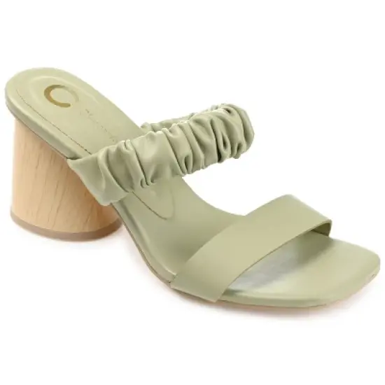 Journee Collection Womens Fayth Tru Comfort Foam Open Square Toe Block Heel Sandals image {10}