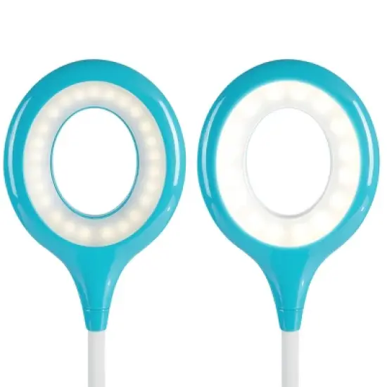 Insten LED Desk Lamp, Bright Table Lamp, Rechargeable, Flexible Neck, Touch Control, Adjustable Brightness, 400 Lumens, Blue image {4}