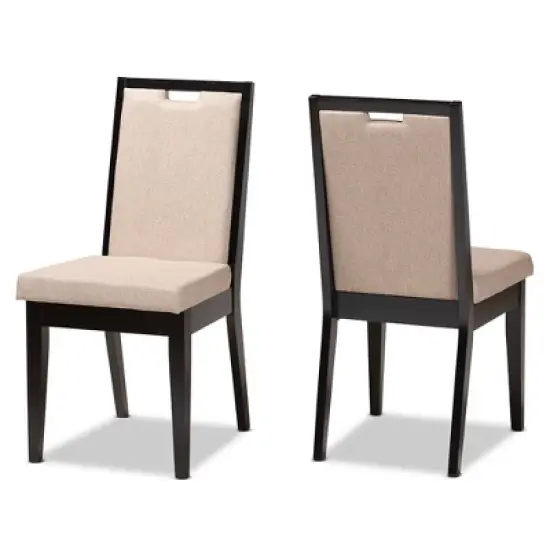 2pc Octavia Wood Dining Chair Set - Baxton Studio image {10}