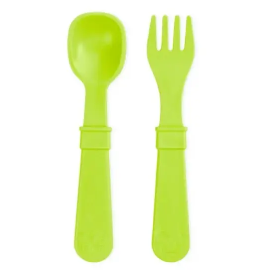 Re-Play 2pc Toddler Utensil Pair - Lime image {4}