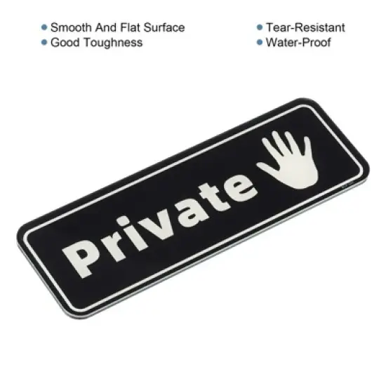 Unique Bargains Acrylic Self-Adhesive Office Business Private Door Sign image {3}