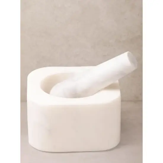 Noble Marble Mortar and Pestle image {3}