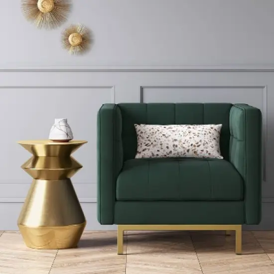 Zeeland Brass Drum Accent Table Gold - Threshold&trade; image {1}