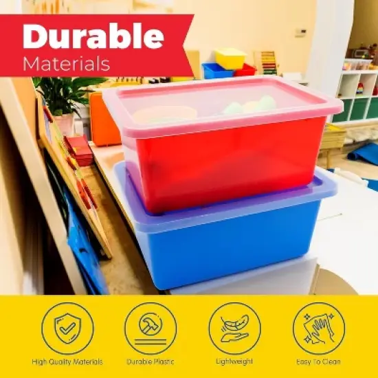 Storage Bins - Stackable Storage Bins, Plastic Storage, Bins Storage Containers, 3 pcs per 
pack - Cubby Storage Organizers, Classroom Organization image {5}