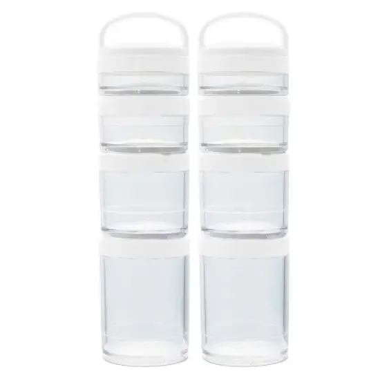 Link Portable Stackable Food Leak Proof Storage Containers Great For Snacks, Formula, Powders Portion Control  Airtight - 2 Set Bundle image {10}