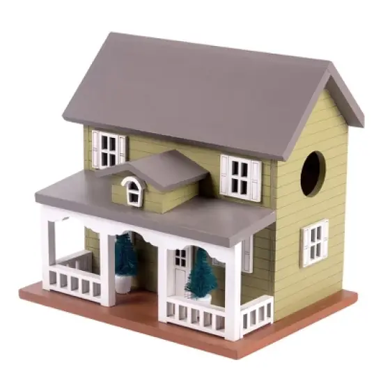 Vandue Outdoor Wooden Birdhouse - Victorian Moss Green image {9}