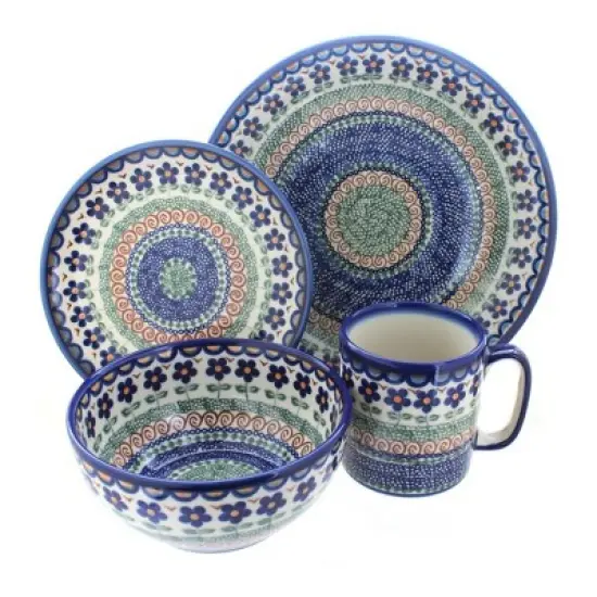 Blue Rose Polish Pottery Vena Dinnerware (16 PC) image {5}