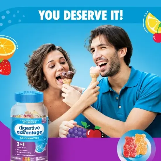 Digestive Advantage Probiotic Gummies - Fruit Flavors image {5}