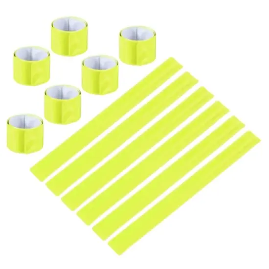 Unique Bargains High Visibility Reflective Slap Bands for Night Jogging Cycling Hiking 12 Pcs image {5}