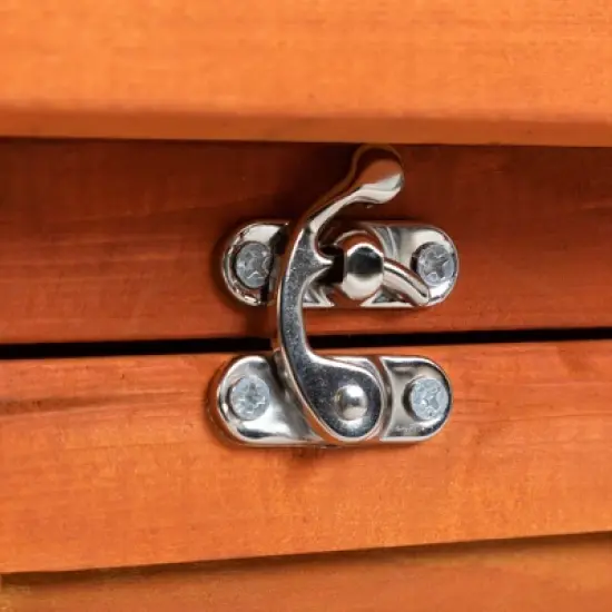 DOMETOUR Modern Wooden Rabbit Cat Dog Hutch, Indoor/Outdoor Retreat House with Openable Roof for Small Pets, Weatherproof image {11}