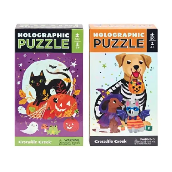 Crocodile Creek Holographic 2 for 1 Puzzle Spooky Pets image {3}