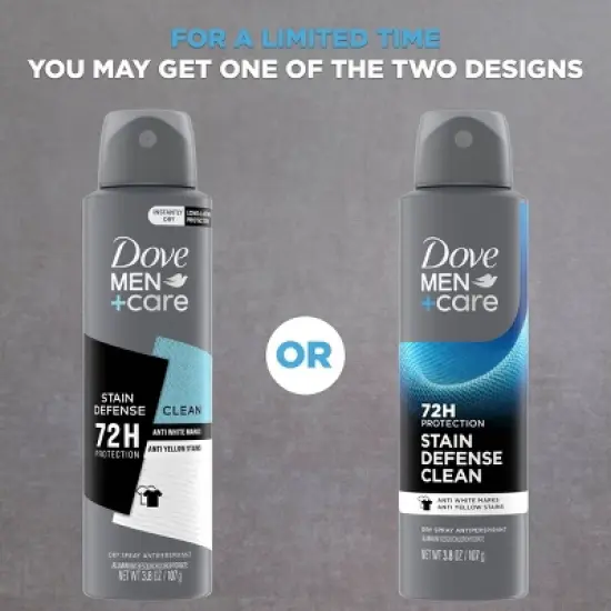 Dove Men+Care 72-Hour Stain Defense Dry Spray Antiperspirant & Deodorant Clean - 3.8oz image {8}