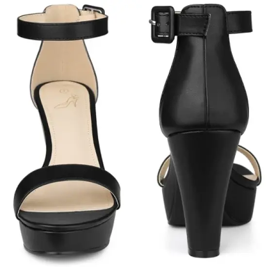 Perphy Platform Slingback Chunky Heel Sandals for Women image {1}