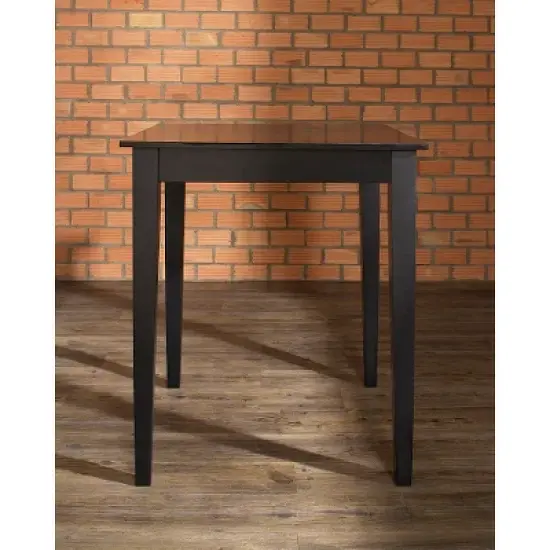 Tapered Leg Pub Bar Height Table Wood/Black - Crosley image {2}