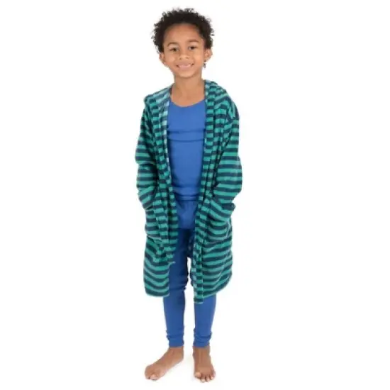 Leveret Kids Fleece Hooded Robe image {12}