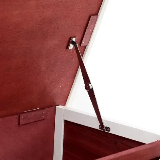 PawHut 54" 2-Story Rabbit Hutch Bunny Cage With Openable Roof, No Leak Tray and Fun Enclosed Run, Indoor/Outdoor image {7}