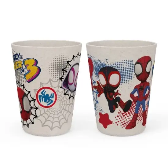 Zak Designs 2pk 10 fl oz Spidey and His Amazing Friends Melamine Tumblers Cream/Red image {8}