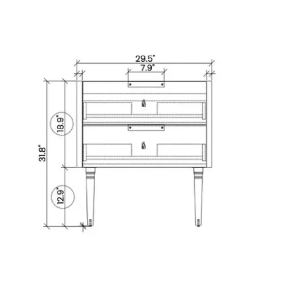Christopher Knight Home Childe 30" Bathroom Vanity with Ceramic Sink and Double Drawer image {5}
