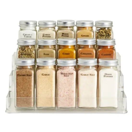 Talented Kitchen 125 Spice Labels Stickers, Clear Spice Jar Labels Preprinted for Seasoning Herbs, Kitchen Organization, Water Resistant, Black image {2}