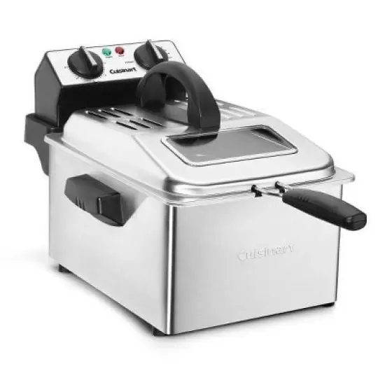 Cuisinart 4qt Deep Fryer - Stainless Steel - CDF-200P1: Electric Oil Fryer, 1800W, Silver, Includes Fry Basket image {4}