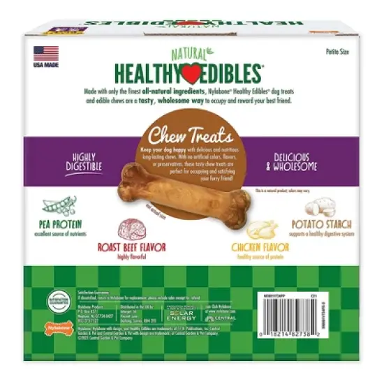 Nylabone Natural Healthy Edibles Variety Pack - Roast Beef & Chicken- 34 Chews image {4}
