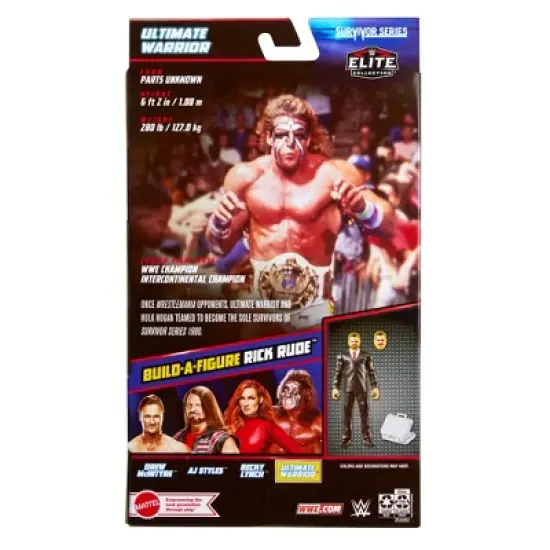 WWE Elite Survivor Series 2022 White Gear Ultimate Warrior Action Figure image {1}