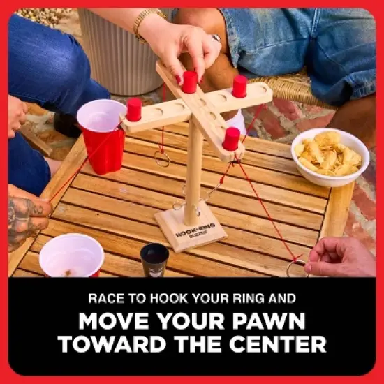 Buzzed 4 Way Hook & Ring by What Do You Meme?: Creative Thinking Party Game with Tokens and Wooden Pieces image {4}