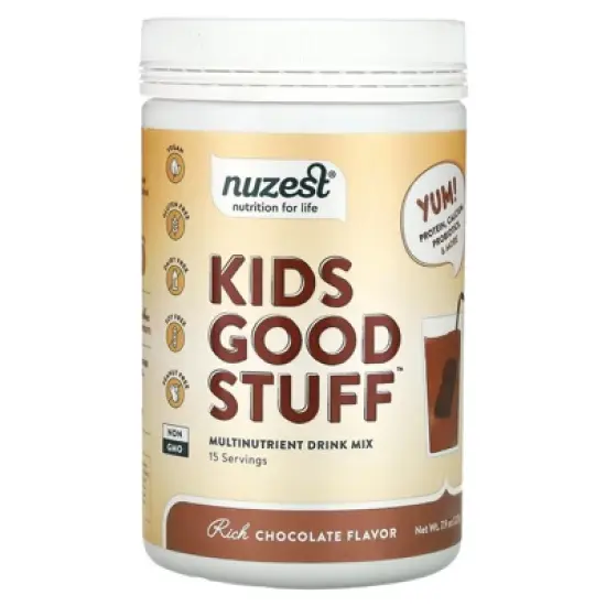 Nuzest Kids Good Stuff, Multinutrient Drink Mix, Rich Chocolate, 7.9 oz (225 g) image {4}