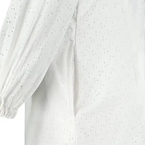 Hope & Henry Womens' Organic Cotton Ruffle Cuff Seersucker Dress image {6}