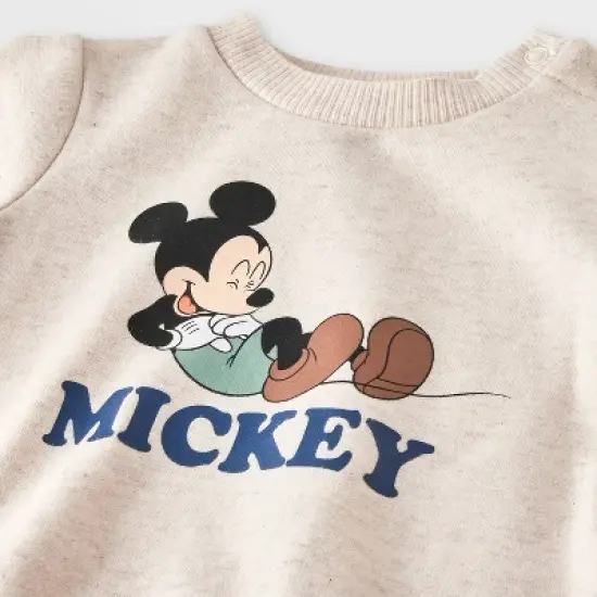 Baby Boys' 2pc Disney Mickey Mouse Pullover & Bottom Set - Gray image {2}