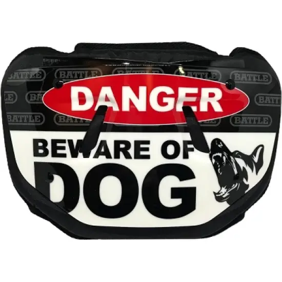 Battle Sports Adult Beware Of Dog Chrome Football Back Plate image {1}