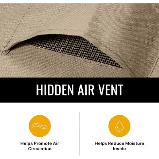 KHOMO GEAR Air Conditioner Cover &ndash; Waterproof Outdoor AC Unit Protector &ndash; Brown &ndash; Heavy Duty, All-Season Protection for Window & Wall-Mounted AC Units image {2}