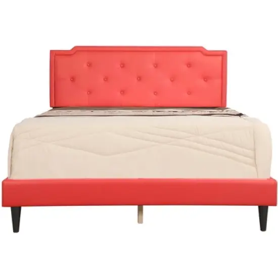 Passion Furniture Deb Tufted Queen Panel Bed image {1}