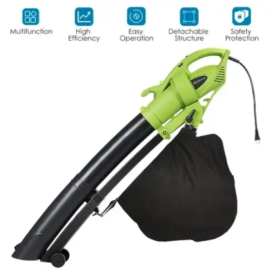 Costway 7.5 Amp 3-in-1 Electric Leaf Blower Leaf Vacuum Mulcher image {3}