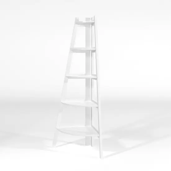 63.25" Lynch 5 Shelf Corner Bookcase - HOMES: Inside + Out image {6}