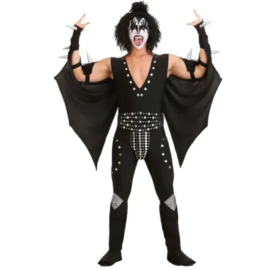 HalloweenCostumes.com Adult KISS Demon Halloween Costume | 70's Rockstar Performer Halloween Outfit image {1}
