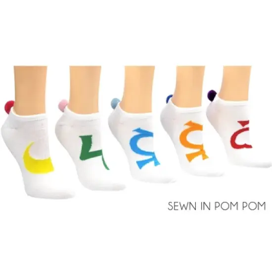Sailor Moon Scouts Pom Pom 5 Pair Pack Lowcut Socks image {4}