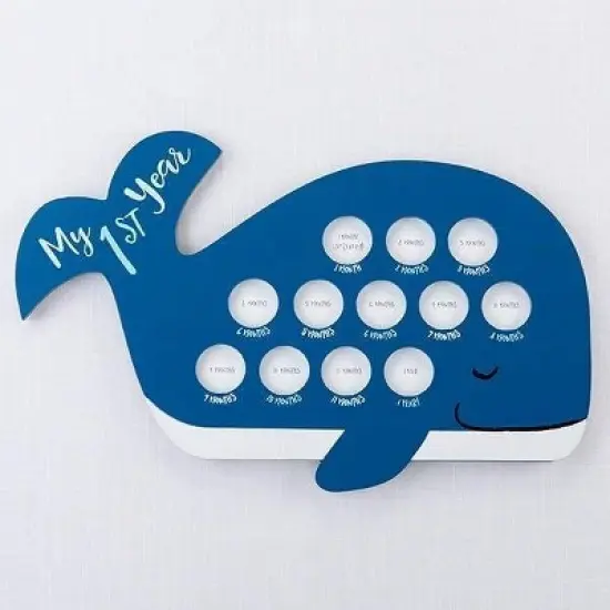Baby Aspen My First Year Whale Hanging Frame | BA22004NA image {1}