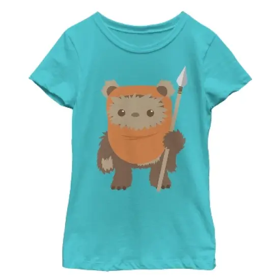 Girl's Star Wars Wicket Ewok Cartoon T-Shirt image {3}