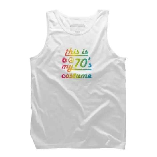 Men's Design By Humans This Is My 70s Costume Funny 70s Show Halloween 1970s Gifts 70s By dogsandhugs Tank Top image {7}