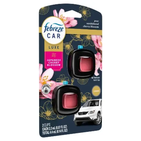 Febreze Car Air Freshener - Japanese Cherry Blossom - 0.14 fl oz/2pk image {9}