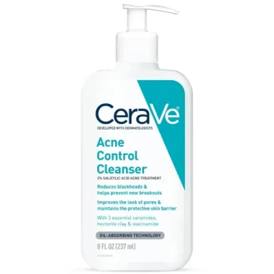 CeraVe Acne Face Cleanser with 2% Salicylic Acid and Purifying Clay for Oily Skin image {9}