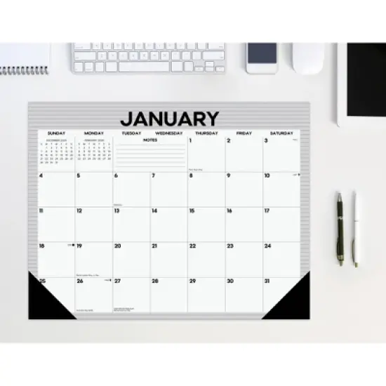 Willow Creek Press 22"x17" 2026 Pinstripe Large Monthly Deskpad image {5}