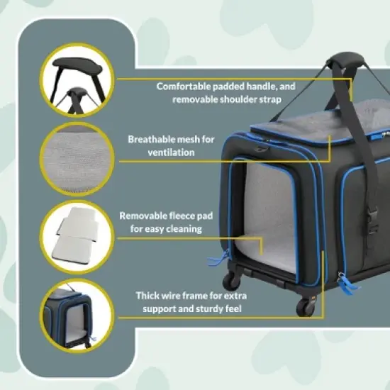 Expandable Wheeled Pet Carrier image {3}