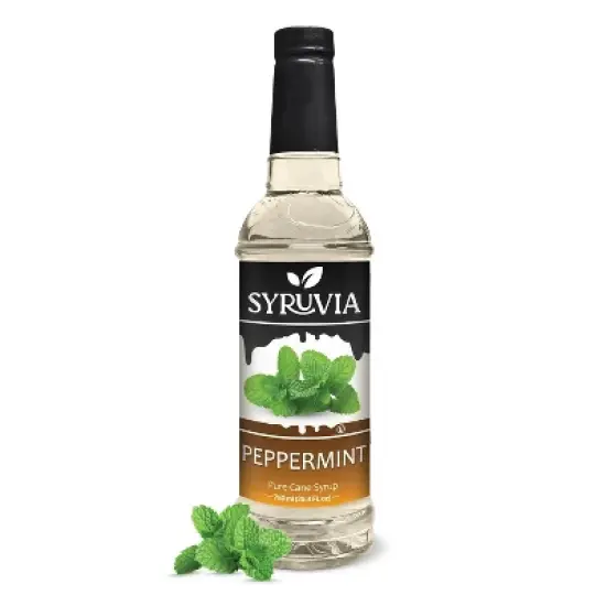 Syruvia Peppermint Syrup - 25.4 fl oz. Premium Flavoring Syrup For Coffee image {6}