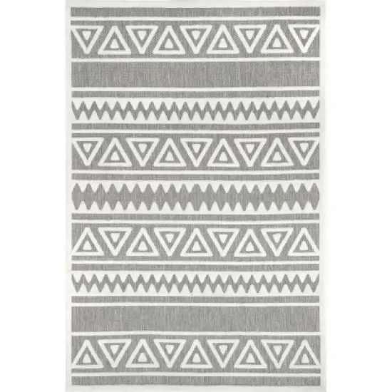 nuLOOM Lanelle Banded Indoor/Outdoor Patio Area Rug image {9}