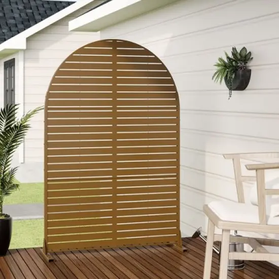 PexFix 72 in. x 47 in. Outdoor Privacy Arch Screen Galvanized Steel Panel Divider image {2}