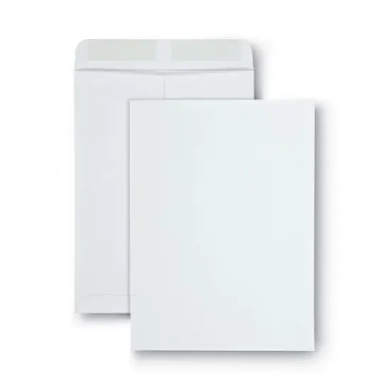 Universal Catalog Envelope, 28 lb Bond Weight Paper, #10 1/2, Square Flap, Gummed Closure, 9 x 12, White, 100/Box image {4}